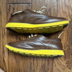 Sketchers Women Brogue Brown Faux Leather Sole Rubber Lace Up Shoes 8